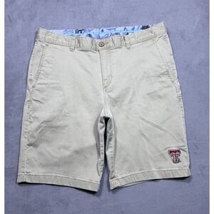 Tommy Bahama Texas Tech Red Raiders Shorts Mens 36 Khaki Boracay Stretch Chino